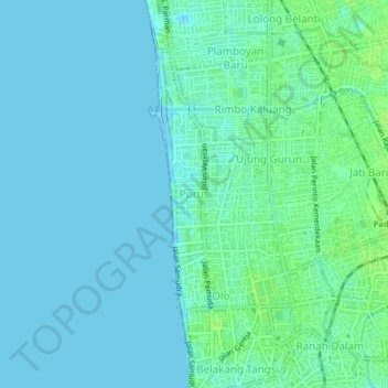 Purus topographic map, elevation, terrain
