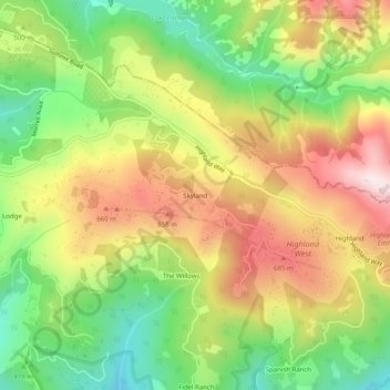 Skyland topographic map, elevation, terrain