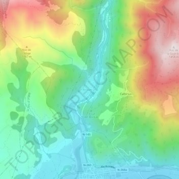 Anserall topographic map, elevation, terrain
