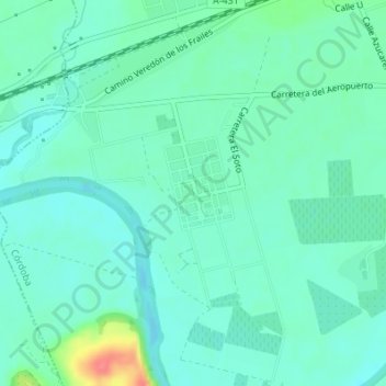 Encinarejo topographic map, elevation, terrain