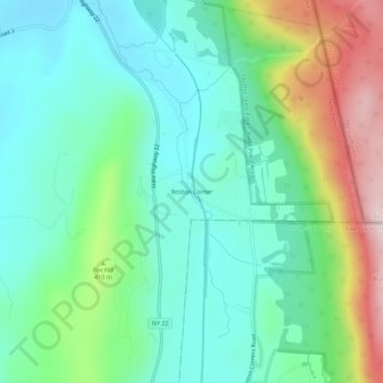 Boston Corner topographic map, elevation, terrain