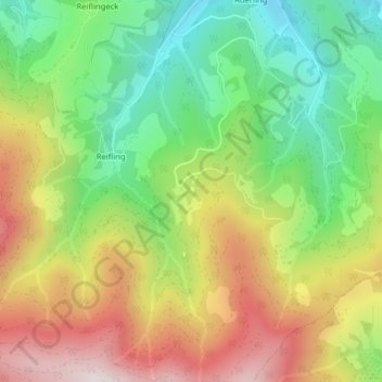 Alm Rainer topographic map, elevation, terrain