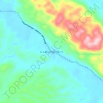 Mbahamdandara topographic map, elevation, terrain