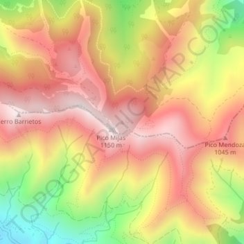 Sierra de Mijas topographic map, elevation, terrain