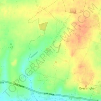 Fersfield topographic map, elevation, terrain