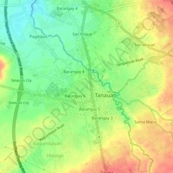2 topographic map, elevation, terrain