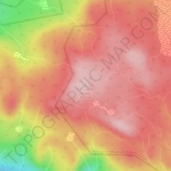 Porcupine Ridge topographic map, elevation, terrain