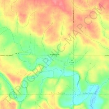 Washington topographic map, elevation, terrain