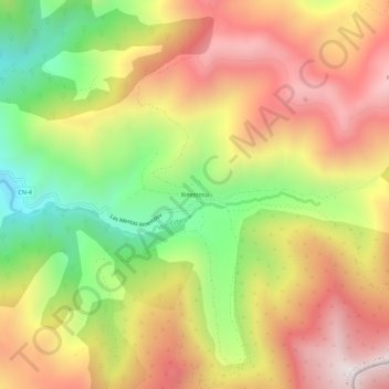 Genestoso topographic map, elevation, terrain