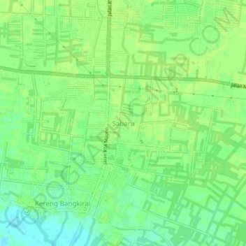 Sabaru topographic map, elevation, terrain