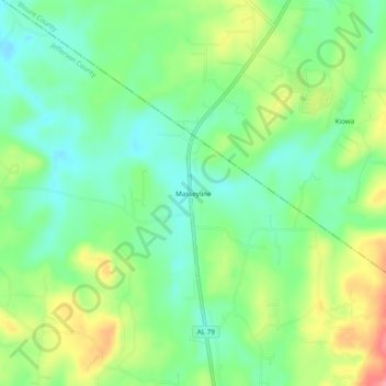 Masseyline topographic map, elevation, terrain