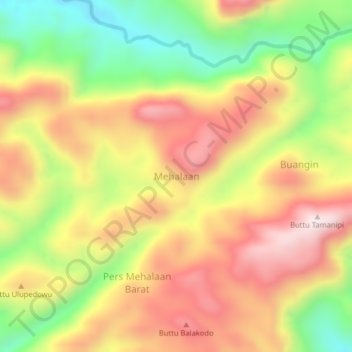 Mehalaan topographic map, elevation, terrain