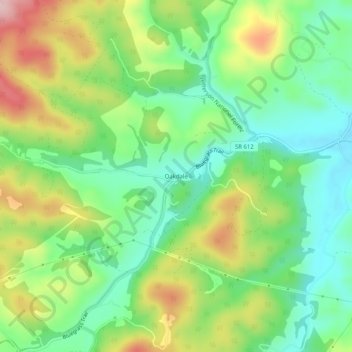 Oakdale topographic map, elevation, terrain