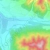 Laldhunga topographic map, elevation, terrain