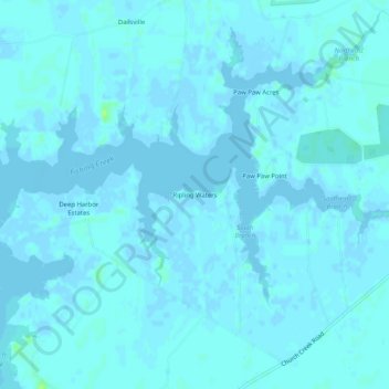 Ripling Waters topographic map, elevation, terrain