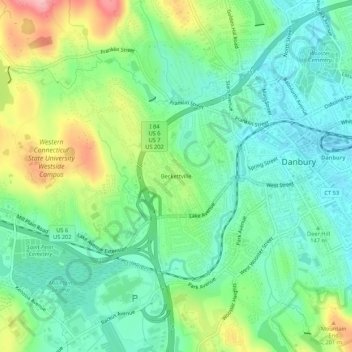 Beckettville topographic map, elevation, terrain