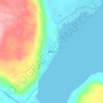 Belwas topographic map, elevation, terrain