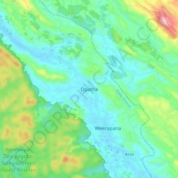 Opatha topographic map, elevation, terrain
