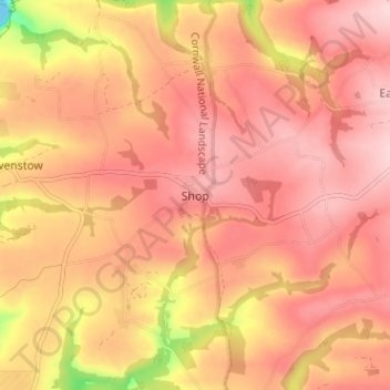 Shop topographic map, elevation, terrain