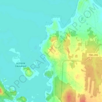 Аргази topographic map, elevation, terrain