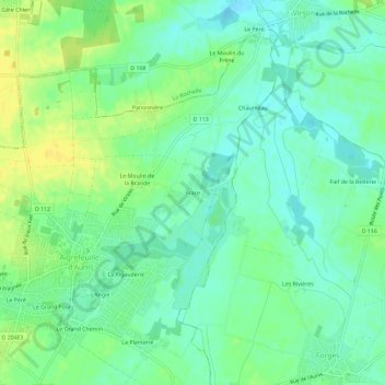 Frace topographic map, elevation, terrain