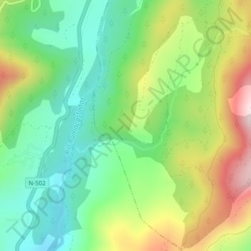 El Escobanal topographic map, elevation, terrain