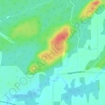 Sudbury Basin topographic map, elevation, terrain