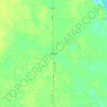 Winegars topographic map, elevation, terrain