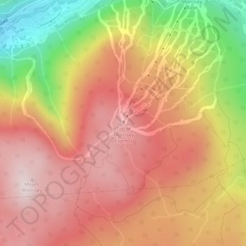 Mount Morrisey topographic map, elevation, terrain