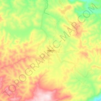 Haro topographic map, elevation, terrain