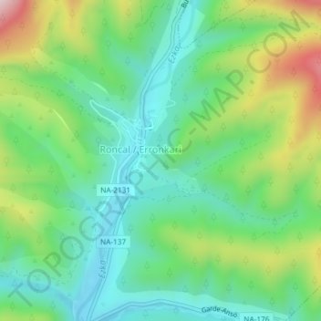 El Castillo topographic map, elevation, terrain