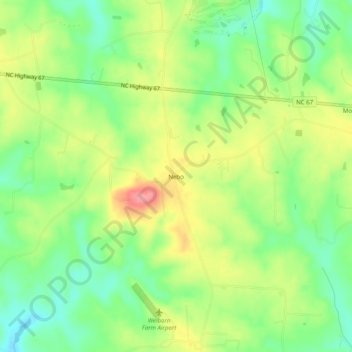 Nebo topographic map, elevation, terrain