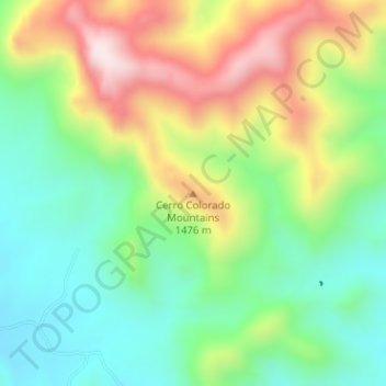 Cerro Colorado Mountains topographic map, elevation, terrain