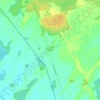 Udney topographic map, elevation, terrain
