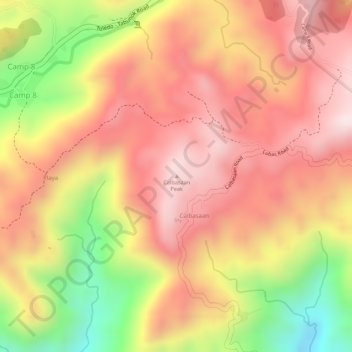 Calbasaan Peak topographic map, elevation, terrain