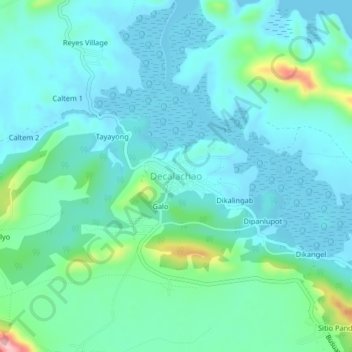Decalachao topographic map, elevation, terrain