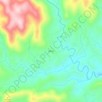 Dehart topographic map, elevation, terrain