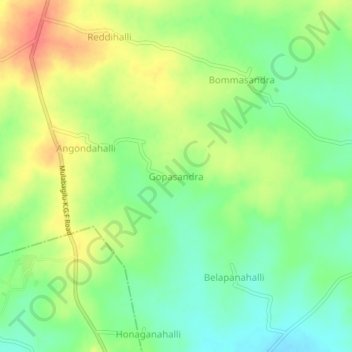 Gopasandra topographic map, elevation, terrain
