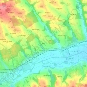 Nagl topographic map, elevation, terrain