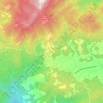 Prata topographic map, elevation, terrain