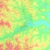 Bossangoa topographic map, elevation, terrain