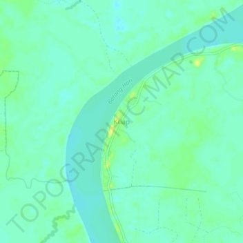 Kuap topographic map, elevation, terrain