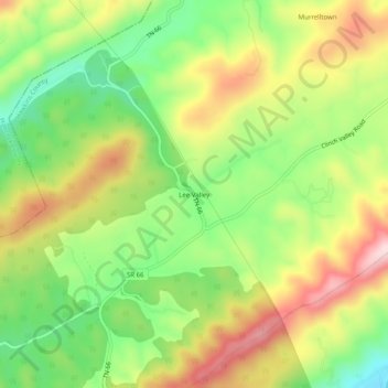 Lee Valley topographic map, elevation, terrain
