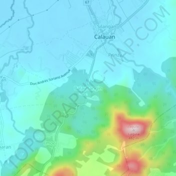 Balayhangin topographic map, elevation, terrain