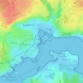 Søndre Havn topographic map, elevation, terrain
