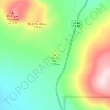 Eskimo Hill topographic map, elevation, terrain
