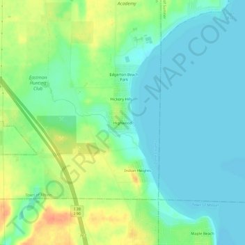 Highwood topographic map, elevation, terrain