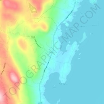 Bolton topographic map, elevation, terrain