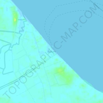 Buton topographic map, elevation, terrain