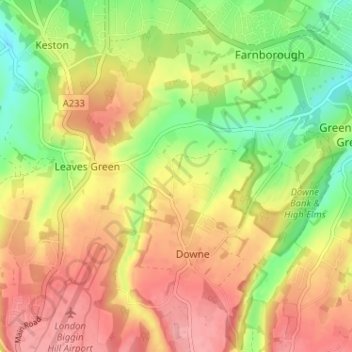 Farthing Street topographic map, elevation, terrain